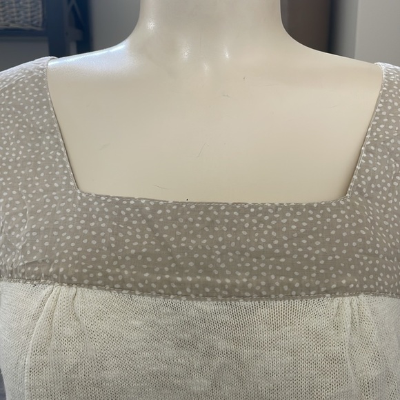 Life Blue Willi’s  Cream Linen & cotton tank with side Ruching . - Picture 7 of 10